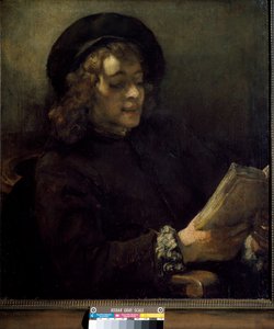 Titus liest. Gemälde von Harmenszoon van Rijn genannt Rembrandt (1606-1669), um 1656. Öl auf Leinwand. Wien, Kunsthistorisches Museum