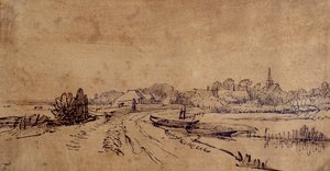 Ansicht von Sloten, um 1650 von Rembrandt Harmensz. van Rijn