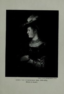 Saskia mit rotem Hut von Rembrandt van Rijn
