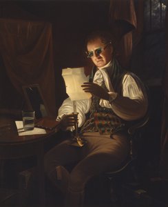 Mann liest bei Kerzenlicht, 1805-08