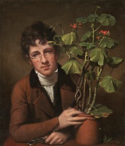 Rubens Peale mit einem Geranium