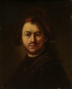 Porträt von Rembrandt Harmensz. van Rijn von Rembrandt van Rijn (follower of)