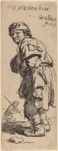 Ein Bauer ruft: "Es ist beißend kalt" von Rembrandt van Rijn