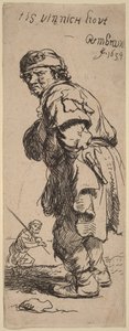 Ein Bauer ruft: "Es ist beißend kalt" von Rembrandt van Rijn