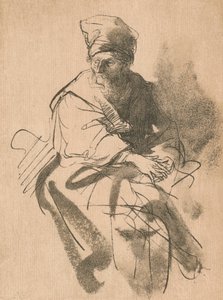 Eine Studie, 17. Jahrhundert, 1906 von Rembrandt van Rijn