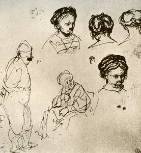 Eine Seite mit Skizzen, 1913