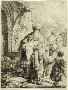 Abraham vertreibt Hagar und Ismael von Rembrandt van Rijn