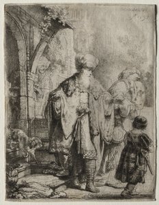 Abraham vertreibt Hagar und Ismael von Rembrandt van Rijn