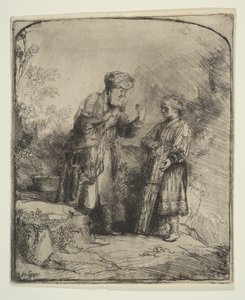 Abraham und Isaak, 1645 von Rembrandt van Rijn