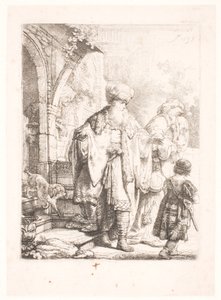 Abraham vertreibt Hagar und Ismael von Rembrandt van Rijn