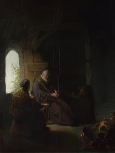 Anna und der blinde Tobit. Um 1630 von Rembrandt van Rijn