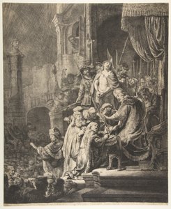 Christus vor Pilatus: die große Platte, 1636 von Rembrandt van Rijn