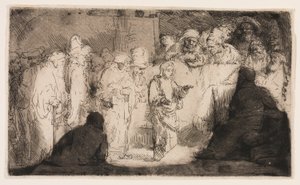 Christus im Streitgespräch mit den Ärzten: Eine Skizze von Rembrandt van Rijn