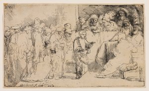 Christus im Streitgespräch mit den Ärzten: Eine Skizze von Rembrandt van Rijn
