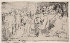 Christus im Disput mit den Doktoren: Eine Skizze, 1652 von Rembrandt van Rijn
