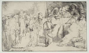 Christus im Streitgespräch mit den Gelehrten, eine Skizze, 1652