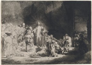 Christus predigt (Der Hundert-Gulden-Druck) von Rembrandt van Rijn