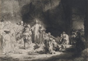 Christus predigt Der Hundert-Gulden-Druck, ca. 1643-1649 von Rembrandt van Rijn