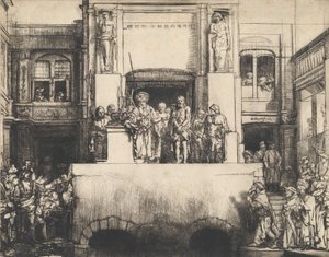 Christus wird dem Volk präsentiert: Längliche Platte, 1655 von Rembrandt van Rijn