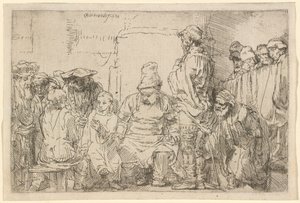 Christus sitzt und disputiert mit den Doktoren von Rembrandt van Rijn