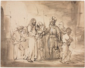 Christus vor Kaiphas gebracht, ca. 1641-1642 von Rembrandt van Rijn