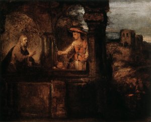 Christus und die Frau von Samaria von Rembrandt van Rijn