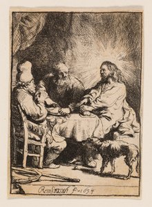 Christus in Emmaus: Die kleinere Platte von Rembrandt van Rijn