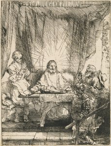 Christus in Emmaus: die größere Platte