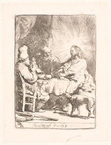 Christus in Emmaus: die kleinere Platte von Rembrandt van Rijn