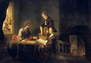 Christus im Haus von Martha und Maria von Rembrandt van Rijn
