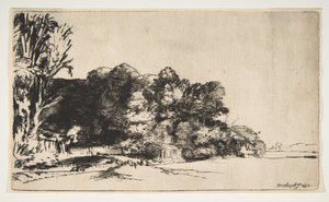 Baumgruppe mit Aussicht (1652)