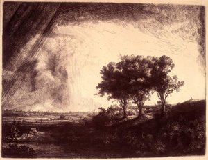 Die Landschaft mit den drei Bäumen