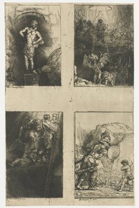 Vier Illustrationen zu Menasseh Ben Israels 