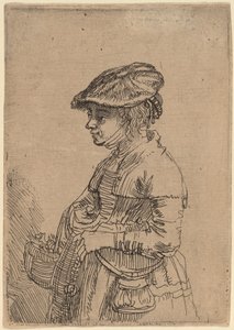 Mädchen mit einem Korb