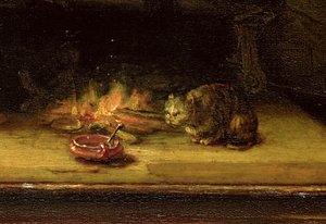 Heilige Familie mit einem Vorhang, 1646 (Detail) von Rembrandt van Rijn