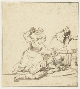 Jaël tötet Sisera von Rembrandt van Rijn