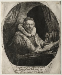 Jan Uytenbogaert, Prediger der Remonstranten, 1635 von Rembrandt van Rijn