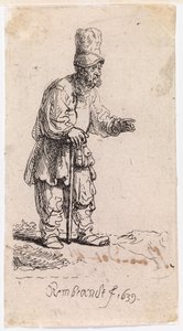 Jude mit hoher Mütze von Rembrandt van Rijn