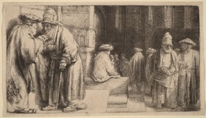 Juden in der Synagoge von Rembrandt van Rijn