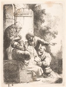 Josephs Mantel wird zu Jakob gebracht von Rembrandt van Rijn