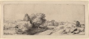 Landschaft mit einem Milchmann von Rembrandt van Rijn