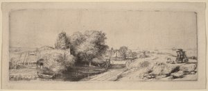 Landschaft mit einem Milchmann von Rembrandt van Rijn