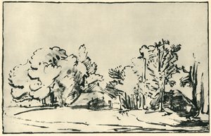 Landschaft mit zwei Hütten, ca. 1650-1655, 1943