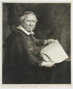 Lieven Willemsz. van Coppenol, Schreibmeister: die größere Platte von Rembrandt van Rijn