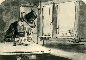 Mann, der am Fenster zeichnet, Mitte des 17. Jahrhunderts, 1943