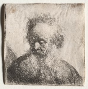 Alter Mann mit fließendem Bart: Büste von Rembrandt van Rijn