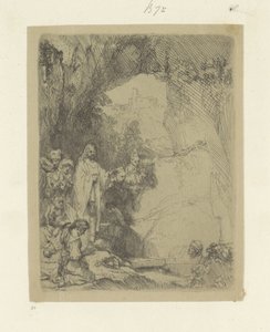 Auferweckung des Lazarus: kleine Platte von Rembrandt van Rijn