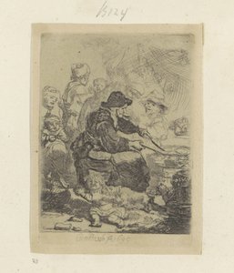 Pfannkuchenbäckerin (Recueil de quatre-vingt-cinq estampes originales) von Rembrandt van Rijn