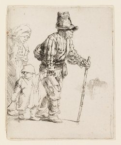 Bauernfamilie auf Wanderschaft von Rembrandt van Rijn