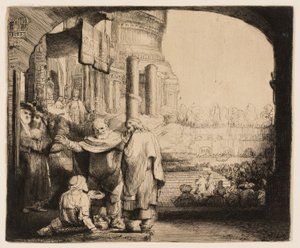 Petrus und Johannes heilen den Lahmen am Tempeltor
